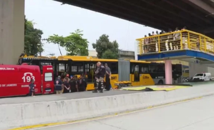 Acidente com BRT deixa ao menos 25 feridos no Rio