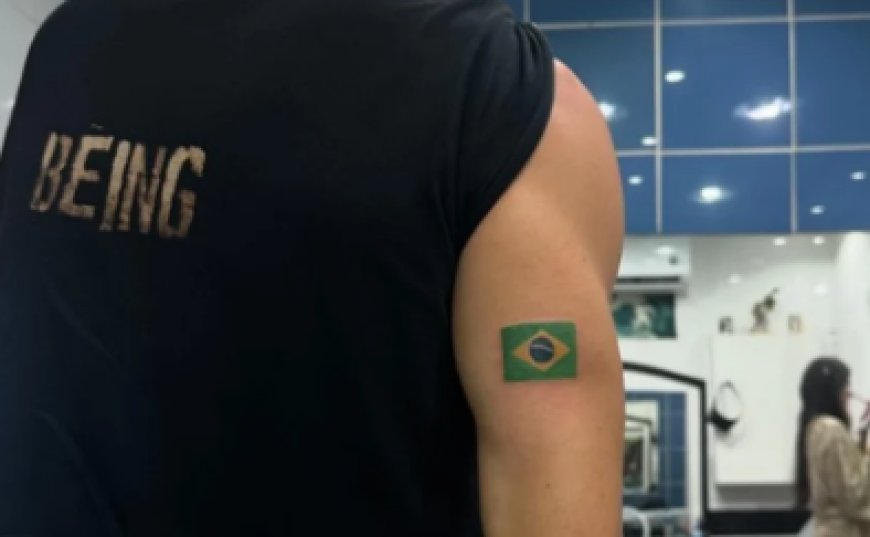 Amigo de Shawn Mendes faz tatuagem em homenagem ao Brasil após Rock in Rio